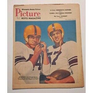 Picture Roto Magazine Minneapolis Sunday Tribune 9/19/1954 Gophers Greta Garbo